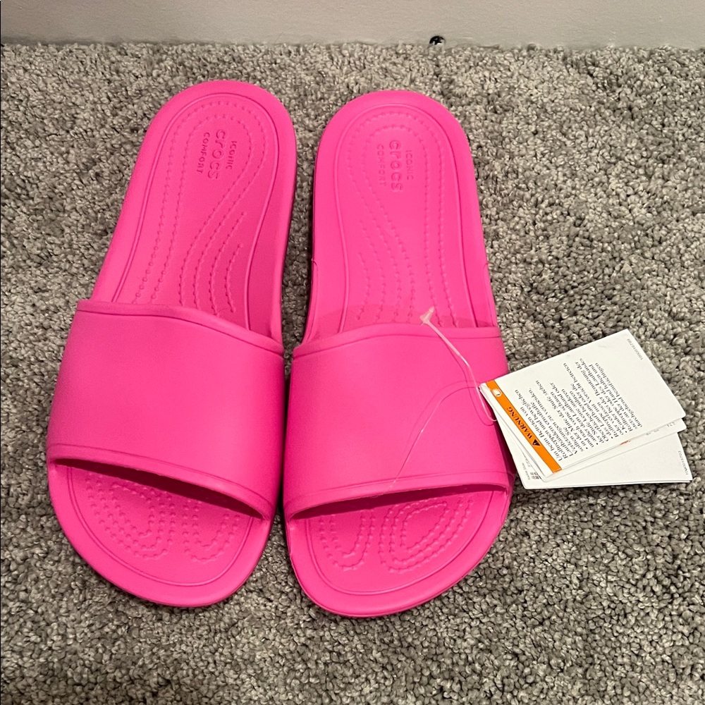 CROCS Kandee Slide- Pink Women's Sandals size 7